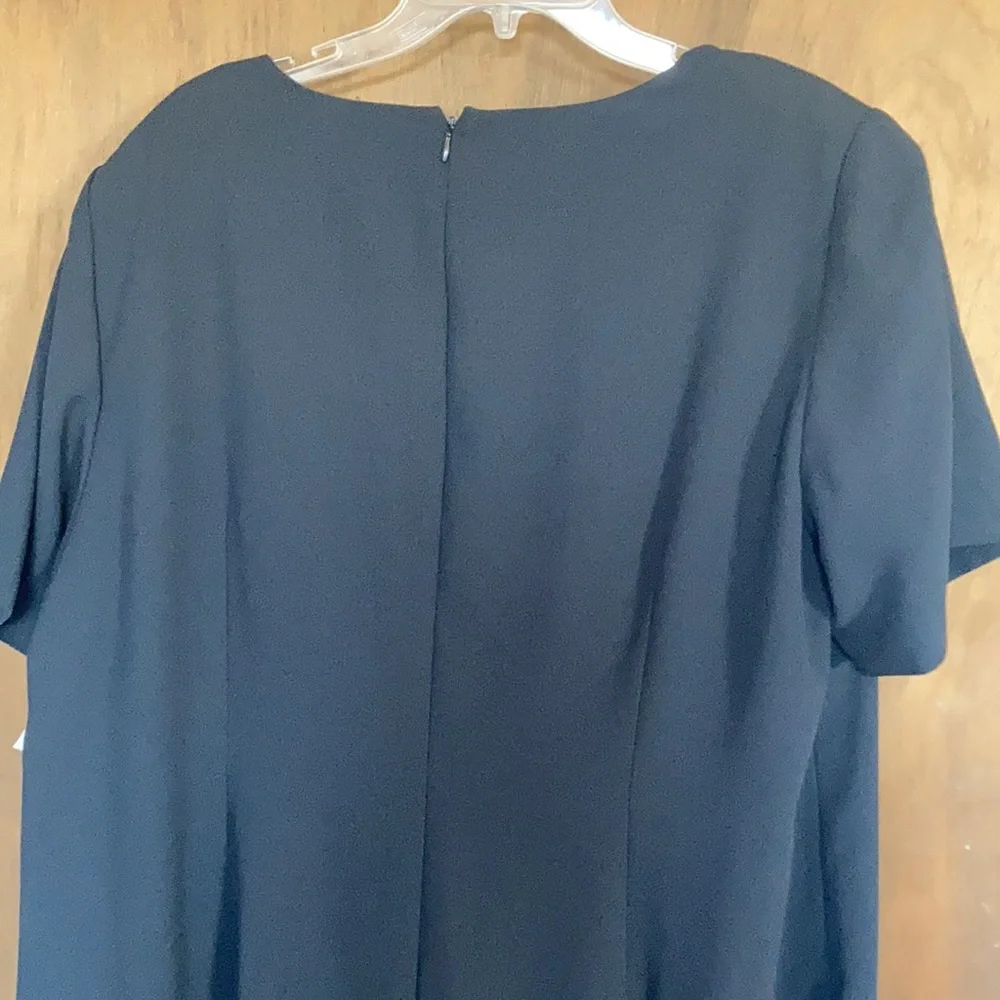 Vintage Worthington woman lined black dress w shoulder pads 22WP - Picture 11 of 11